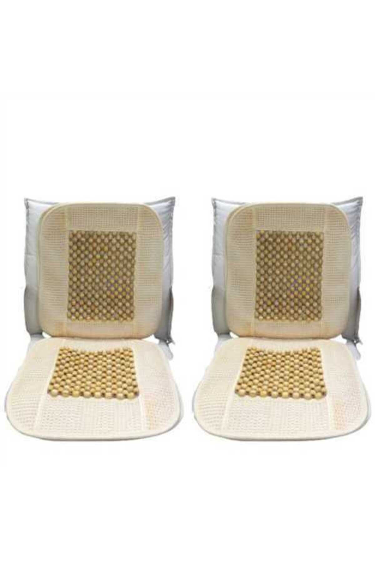 ShopB MiNDER HASIRLI+BONCUKLU AHSAP KREM 2 Li SET