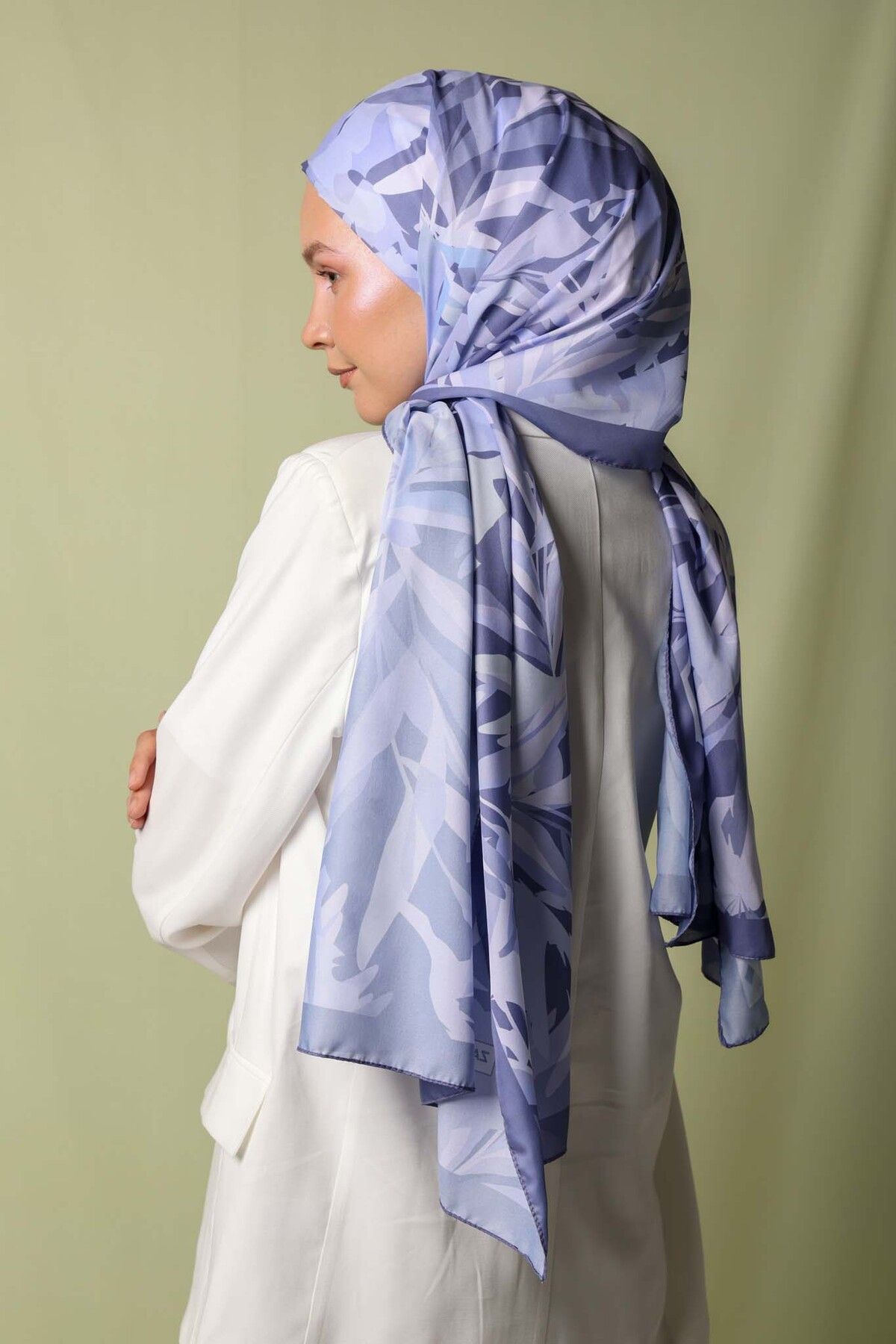 zanel scarf Leaf Desen Şal