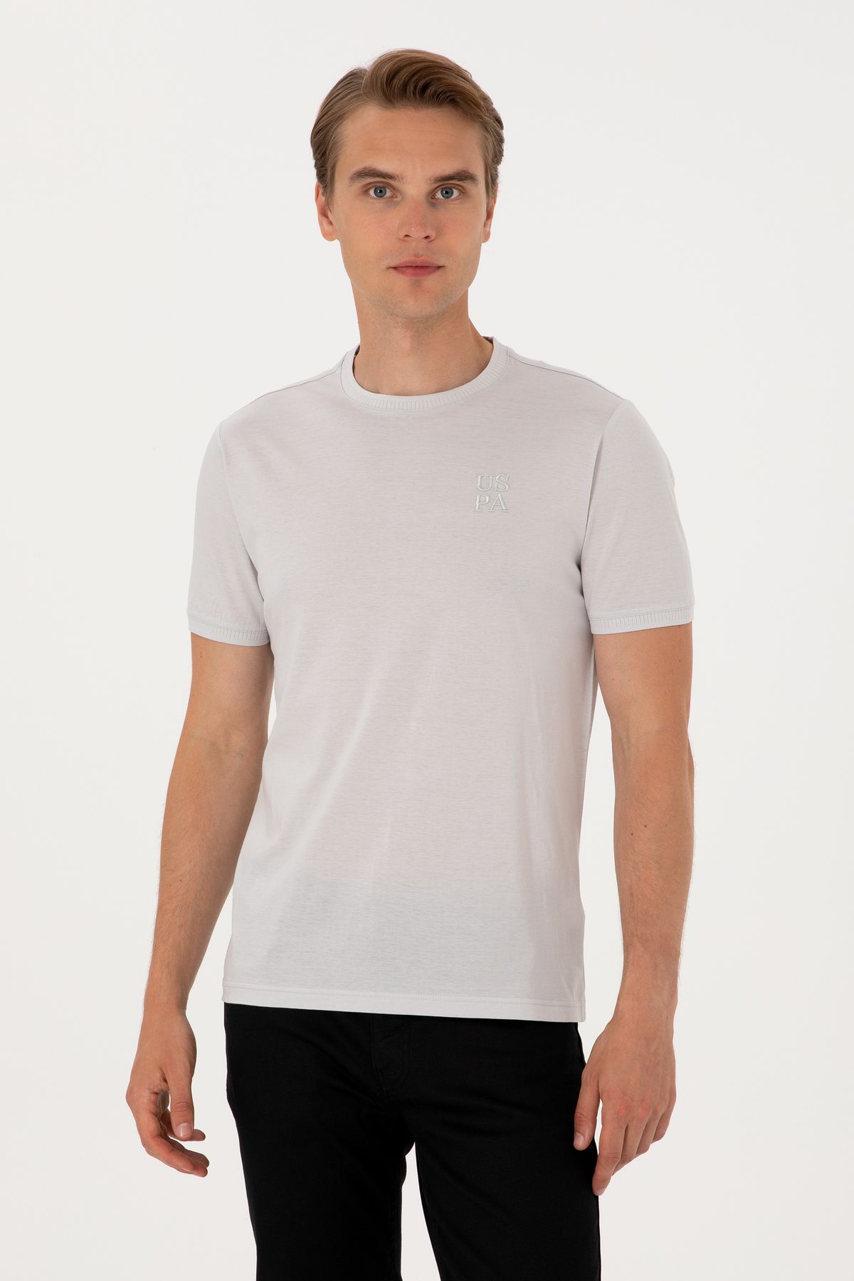 U.S. Polo Assn. Erkek Açık Gri Tişört 50300815-VR001