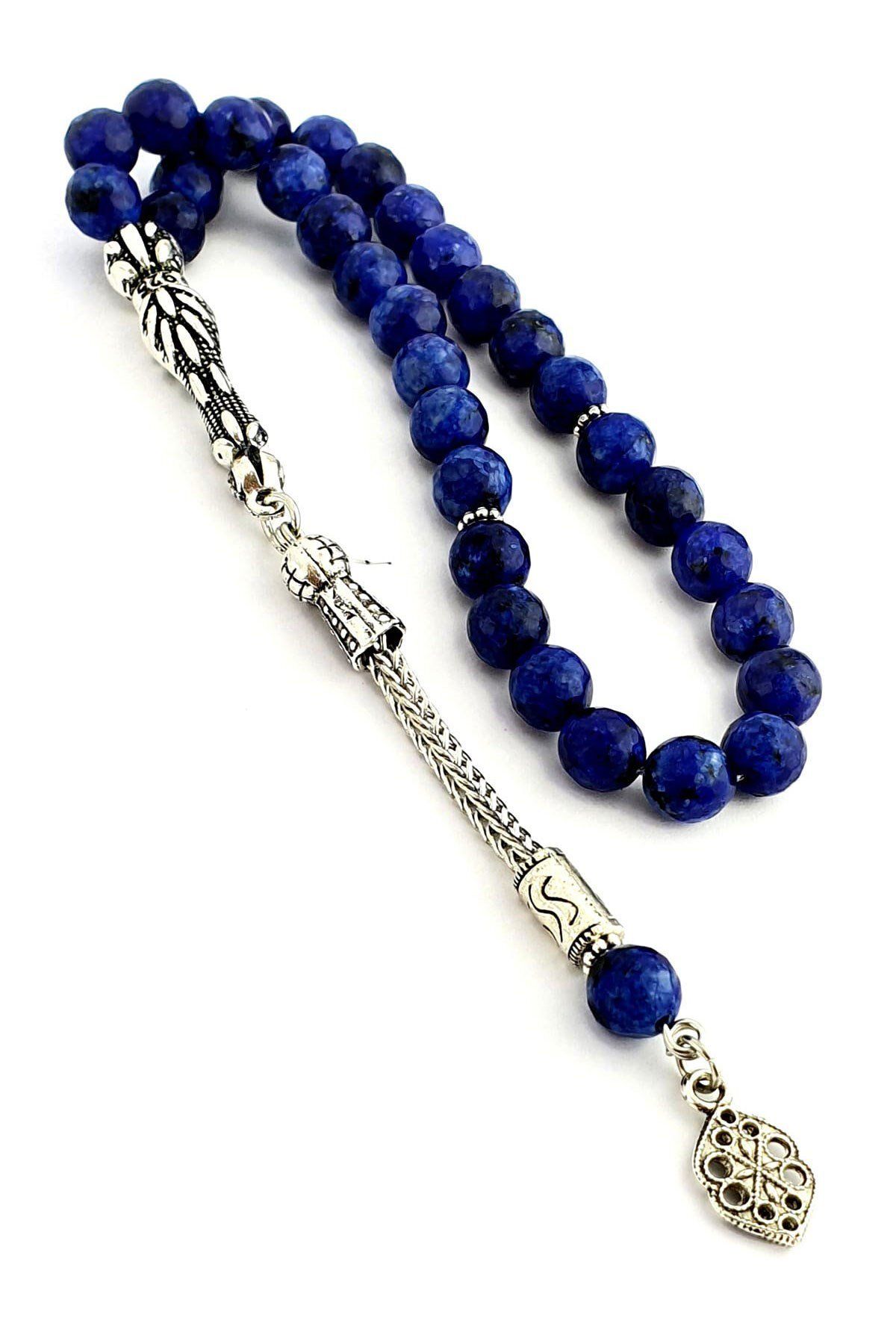 OSESHOP Lapis Lazuli Taşlı Çelik İmameli Tasarım Tesbih