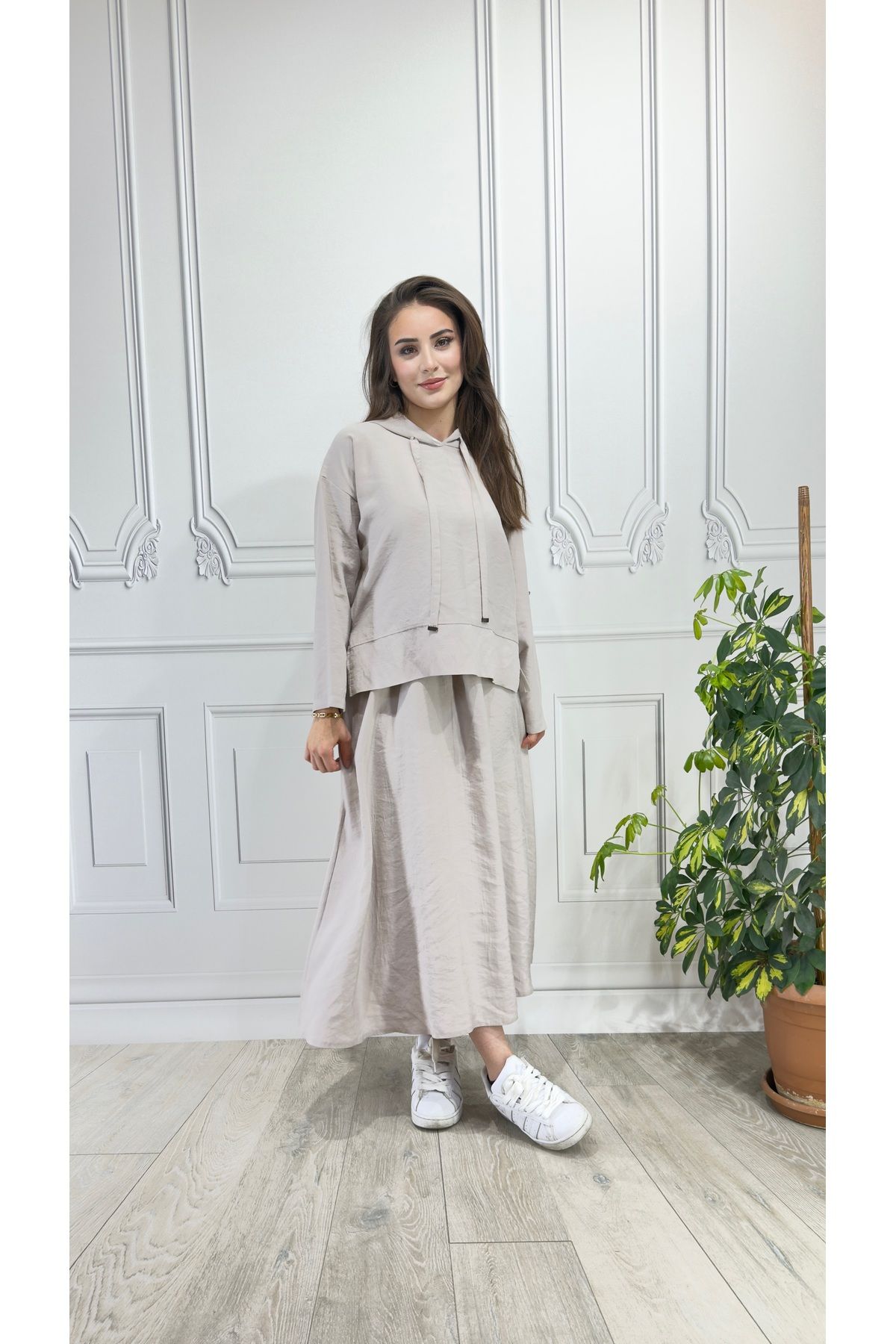 WİSHTEX WİSH - MODAL ETEKLİ KAPŞONLU TAKIM