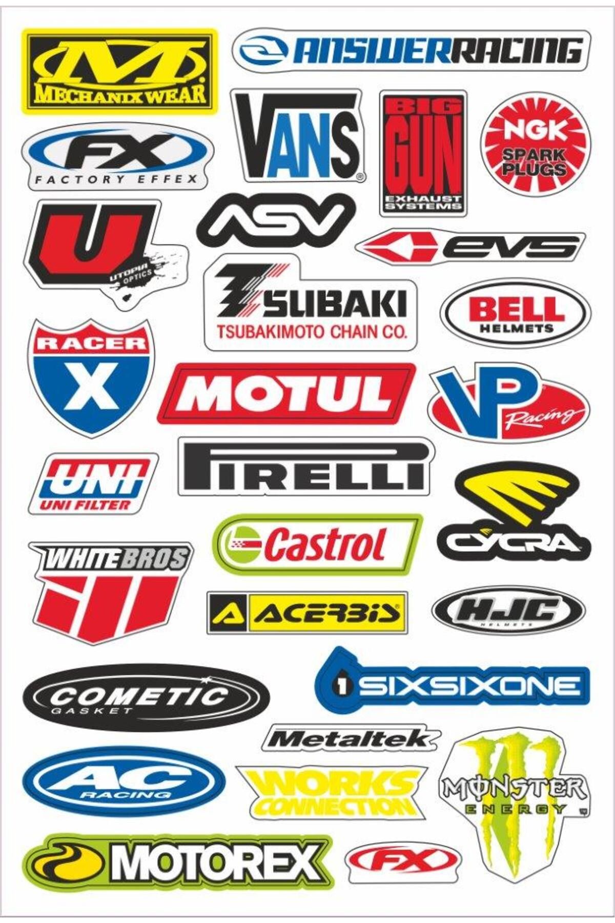 RVT Design Sponsor Motosiklet Bisiklet Araç Sticker Seti