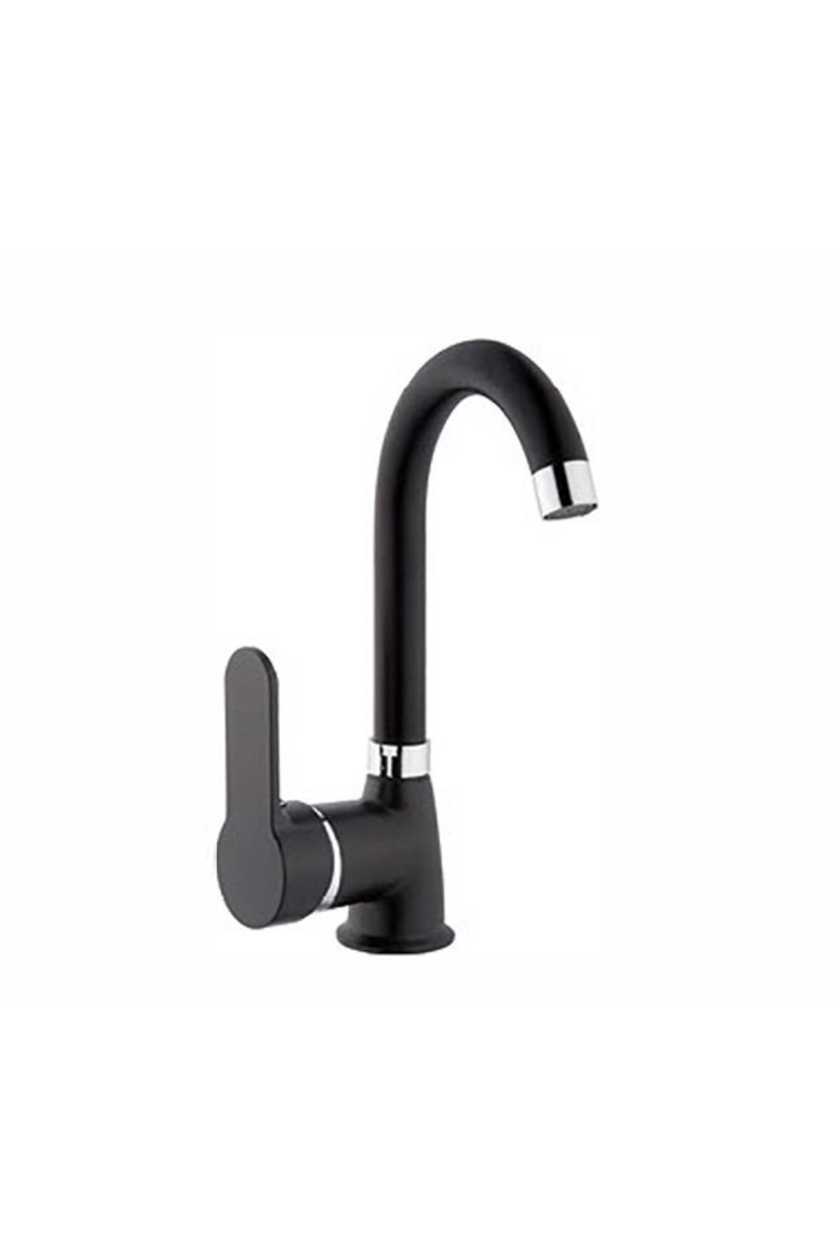 Guadro Armatür GUADRO SİYAH KROM BANYO LAVABO BATARYASI