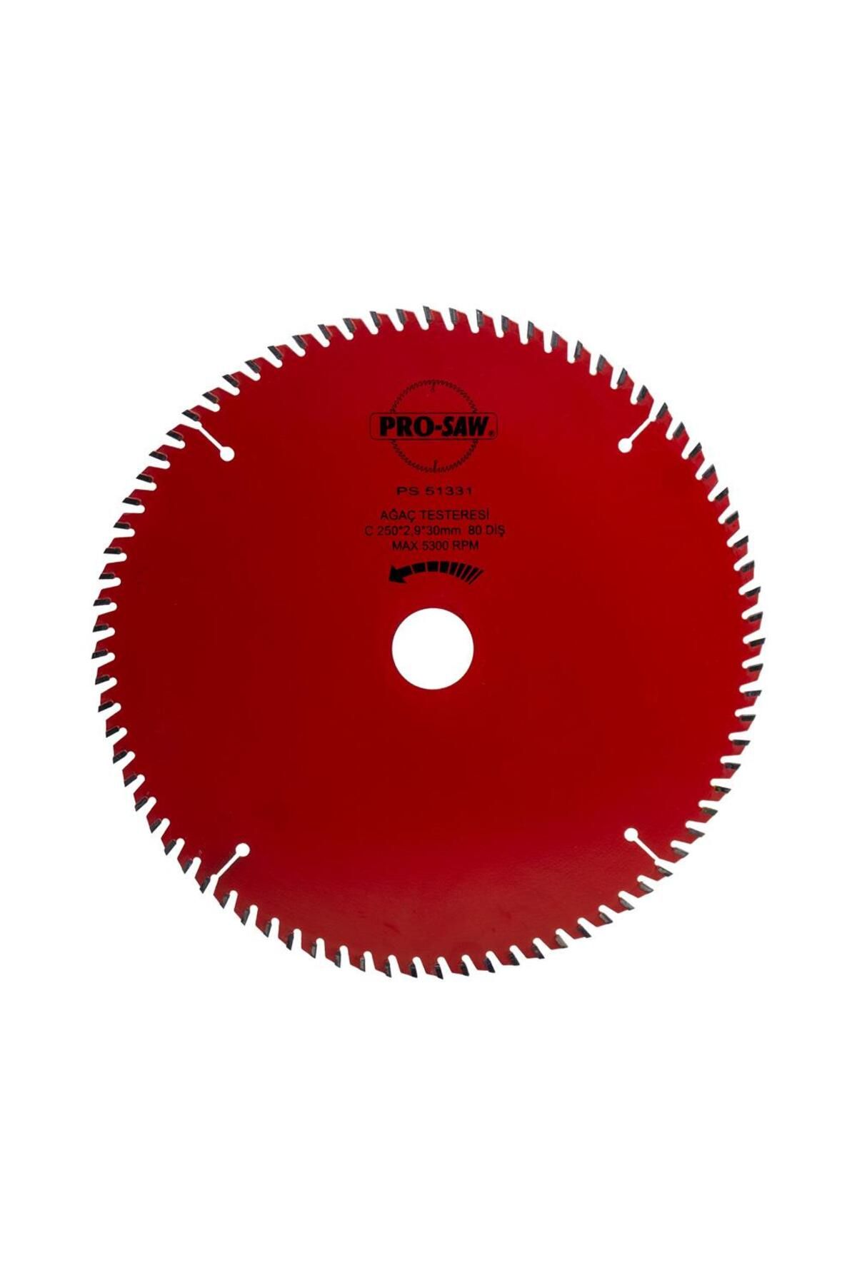 ProSaw PRO-SAW PS51331 Teflonlu Ahşap Kesme Daire Testere 250x30 mm 80 Diş