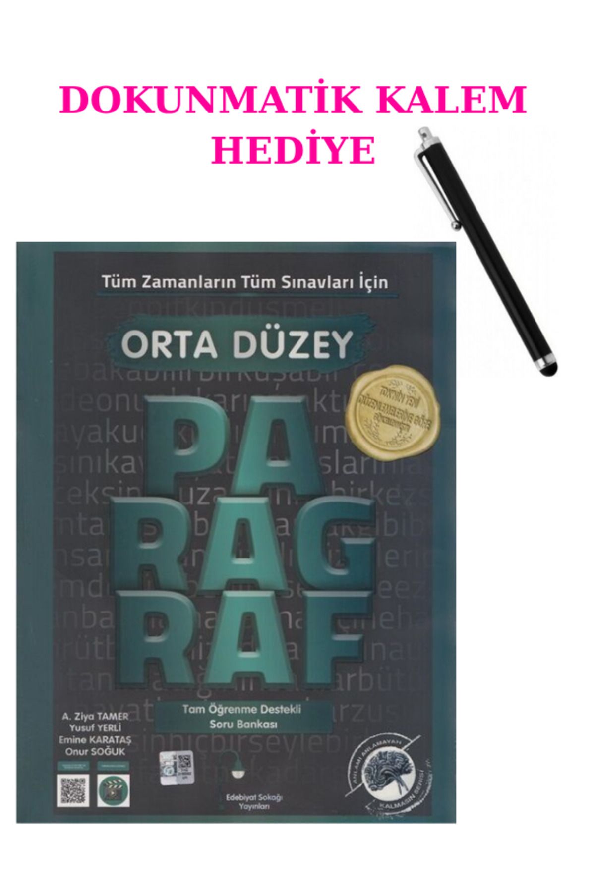 Marsis Yayınları Edebiyat Sokağı Tüm Zamanların Tüm Sınavları İçin Orta Düzey Paragraf SB.+ DOKUNMATİK KALEM