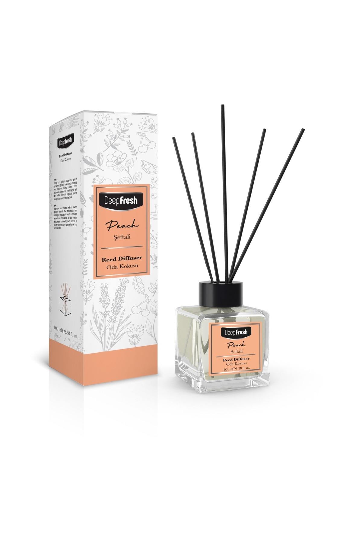 Deep Fresh Odorizant de camera cu betisoare Deep Fresh Peach 100 ml