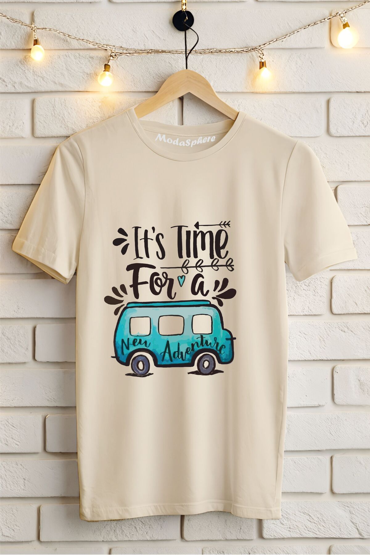 ModaSphere Retro Car Baskılı Unisex Oversize Tişört