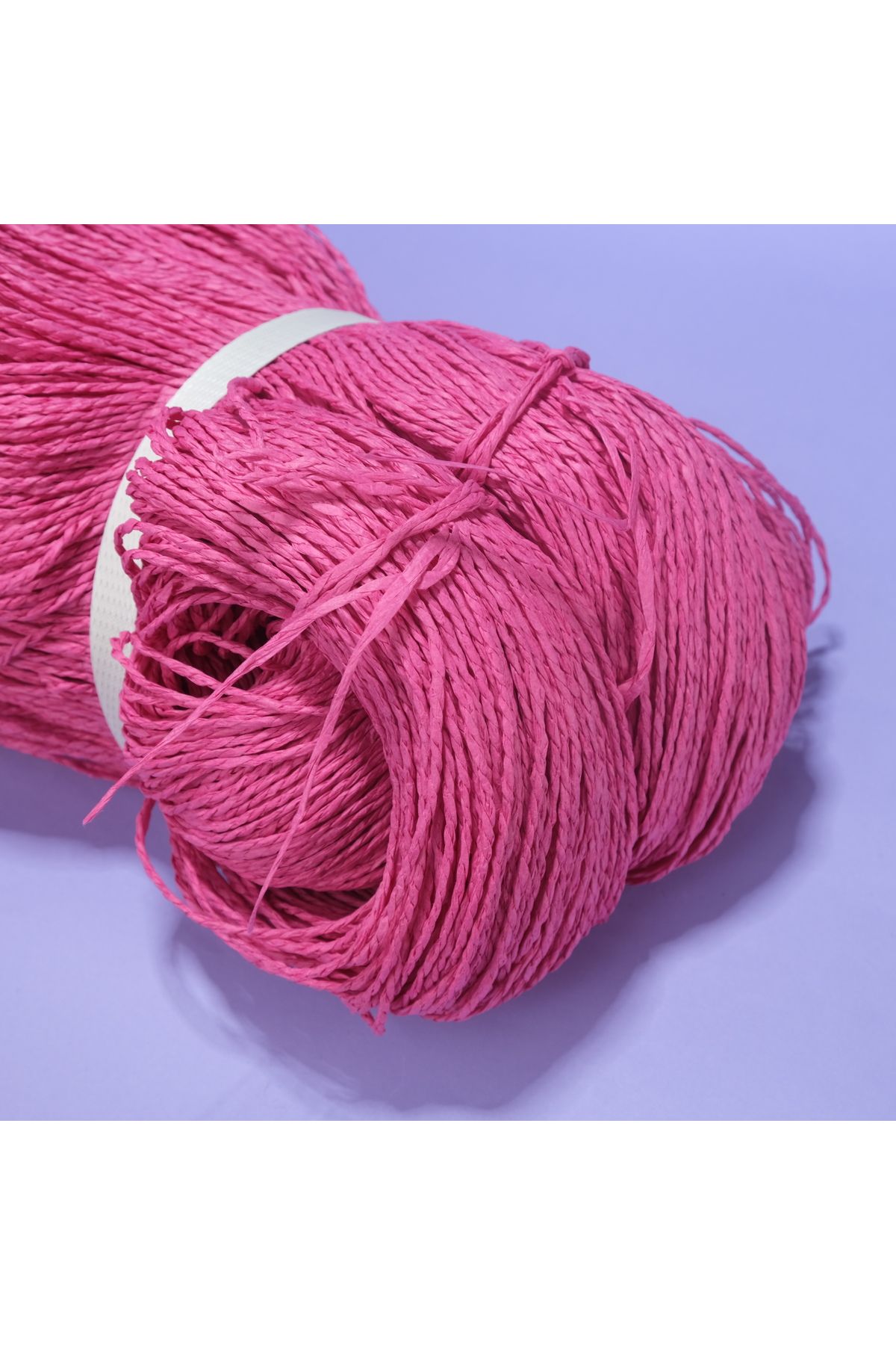Prestij Boncuk Çile Kağıt İp Çanta ve Hobi El Örgü İpi G29 Şeker Pembe 400 - 500 gr
