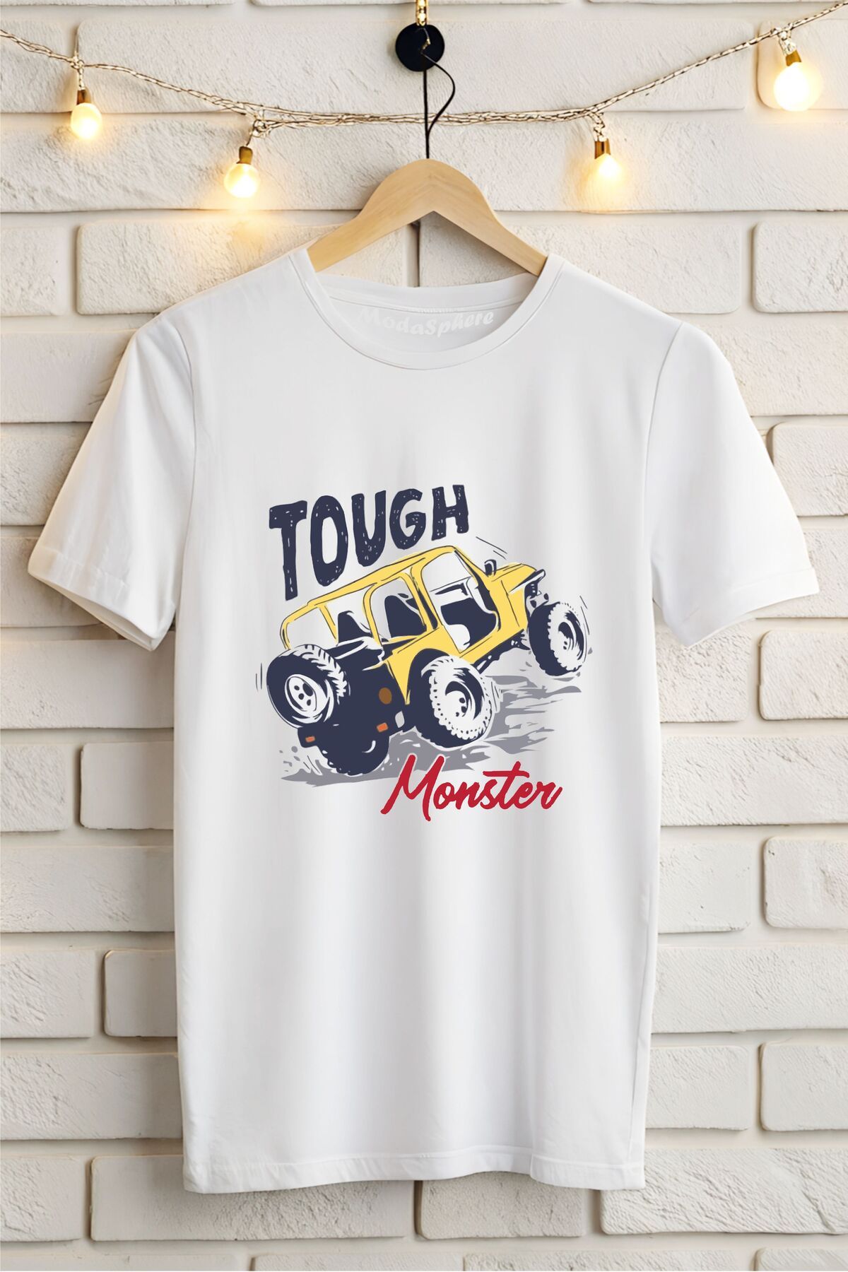 ModaSphere TOUGH MONSTER Baskılı Unisex Oversize Tişört