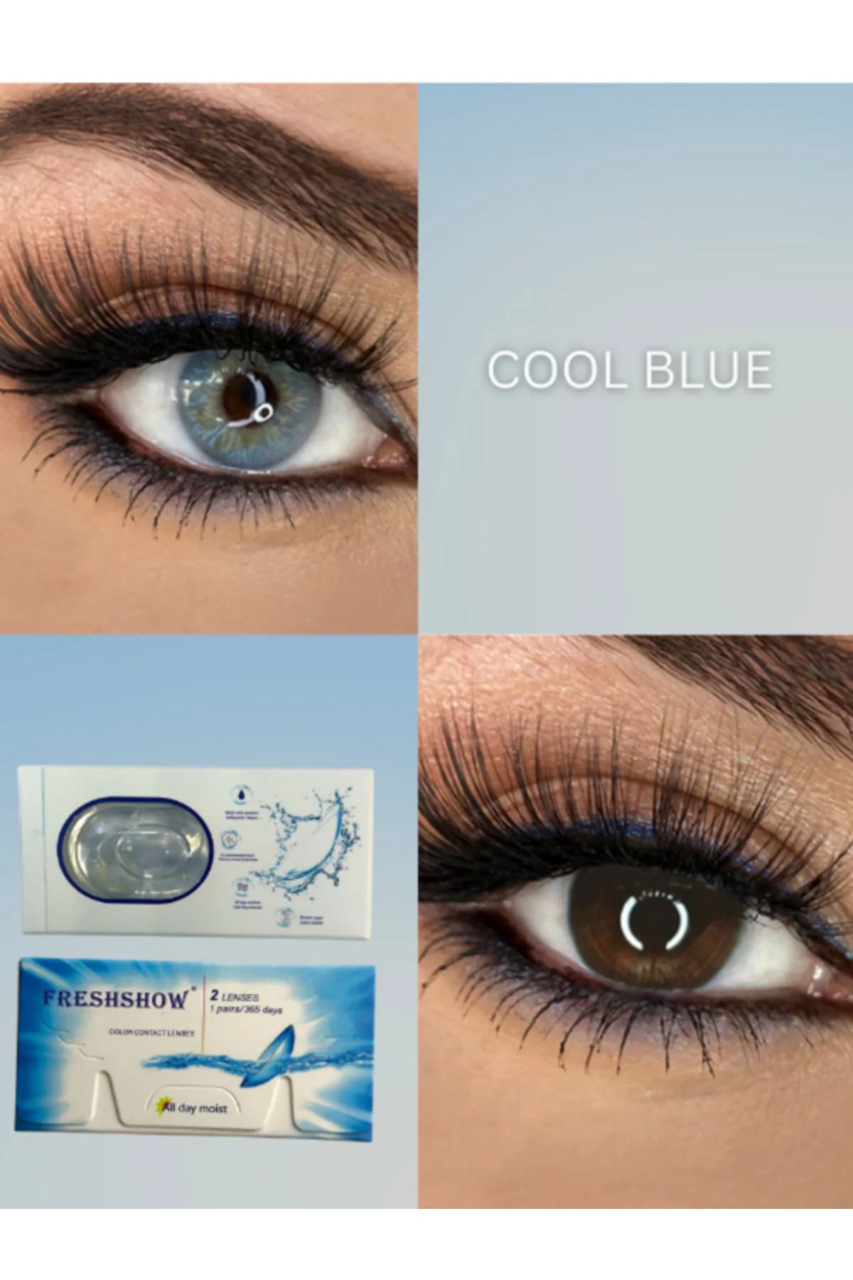 RABIR Cool Blue Takma Kirpik Renkli 1 yıllık