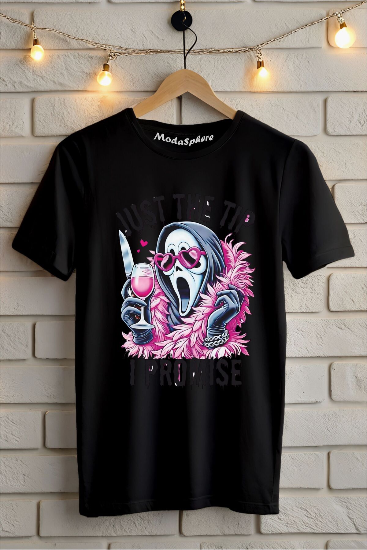 ModaSphere JUST THE TIP Baskılı Unisex Oversize Tişört