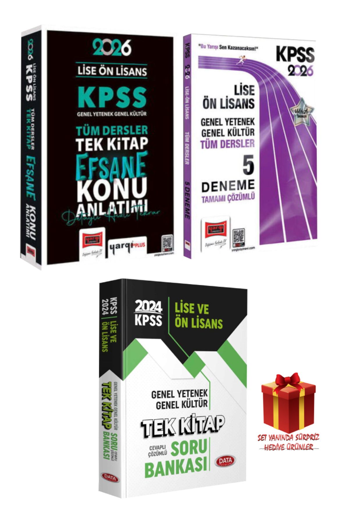 Yargı Yayınları 2026 KPSS Lise Ön Lisans Efsane Tek Kitap Konu Anlatım+ 5 Deneme+ Data Soru Bankası+ Hediye
