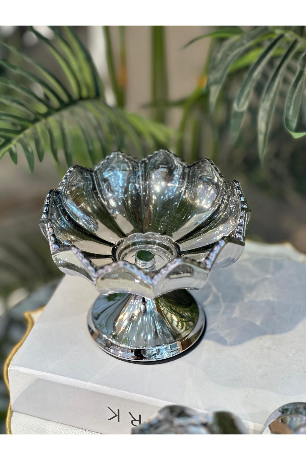 Pario Home Cam Şekerlik Silver Elegant