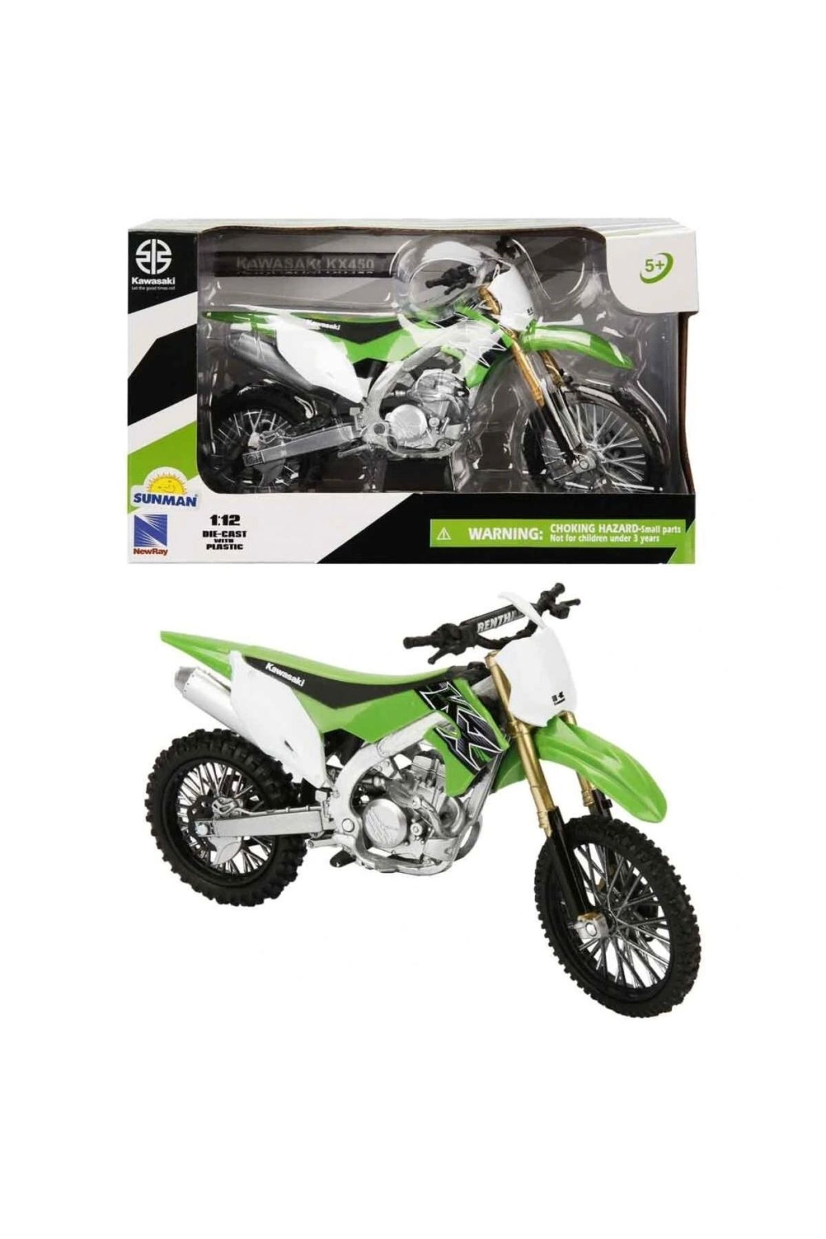Eng Nessiworld 57483 SUN- Kawasakı KX450 Yeşil 1:12