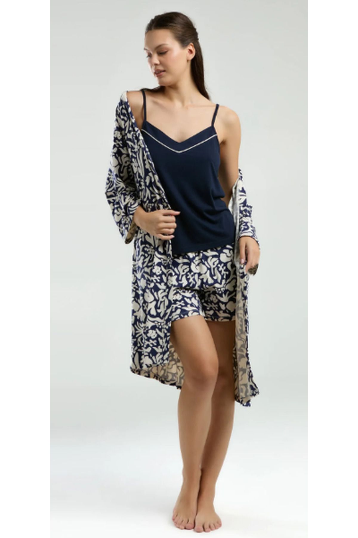 Pierre Cardin 8975 Kadın Lacivert Pijama Takım