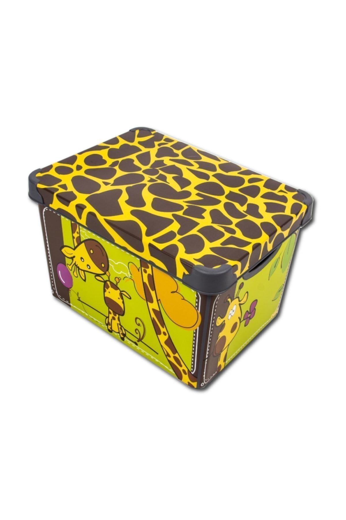 teknotrust Giraffe desenli 20L dekoratif saklama kutusu, şık ve kullanışlı ev düzenleyici