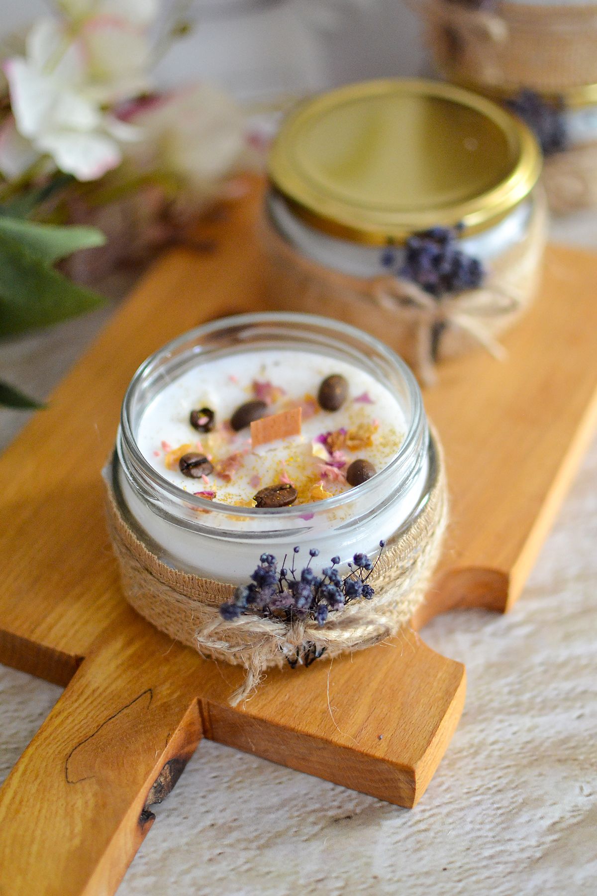 Elioure Doğal Soya Wax Kahve Kokulu Aromaterapi Mum, Dekoratif ve Rahatlatıcı Özellikli