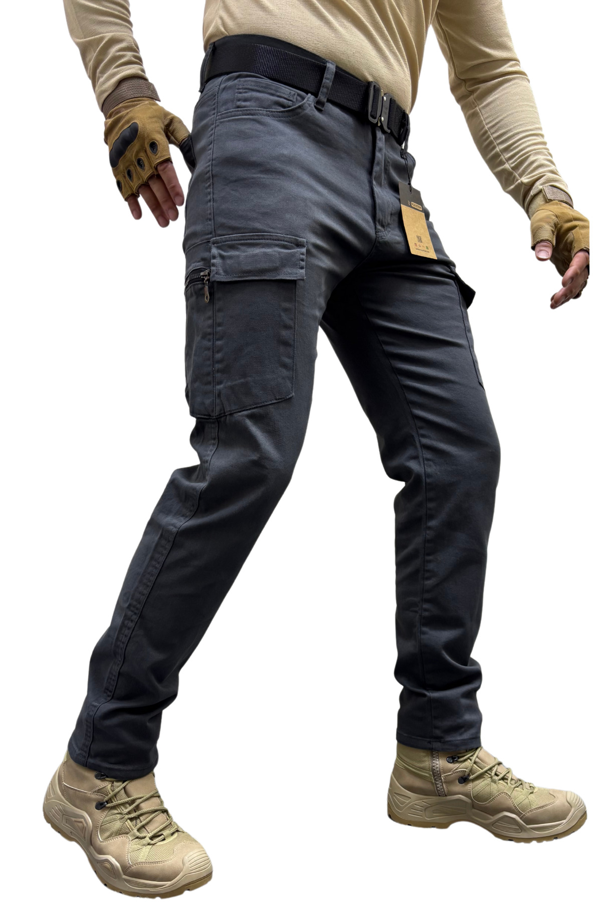 Polviton  Erkek Kargo Pantolon Tactical Combat Yandan Cepli - Görsel 5
