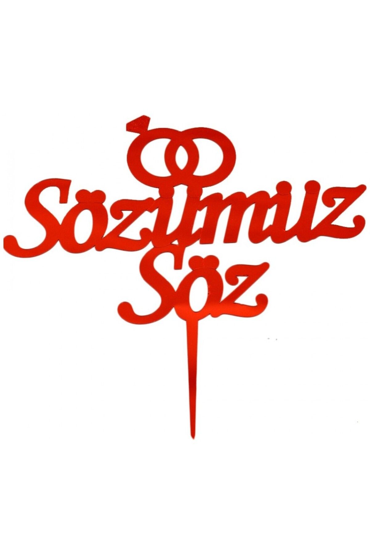 Vipfoni Sözümüz Söz Pleksi Pasta Süsü