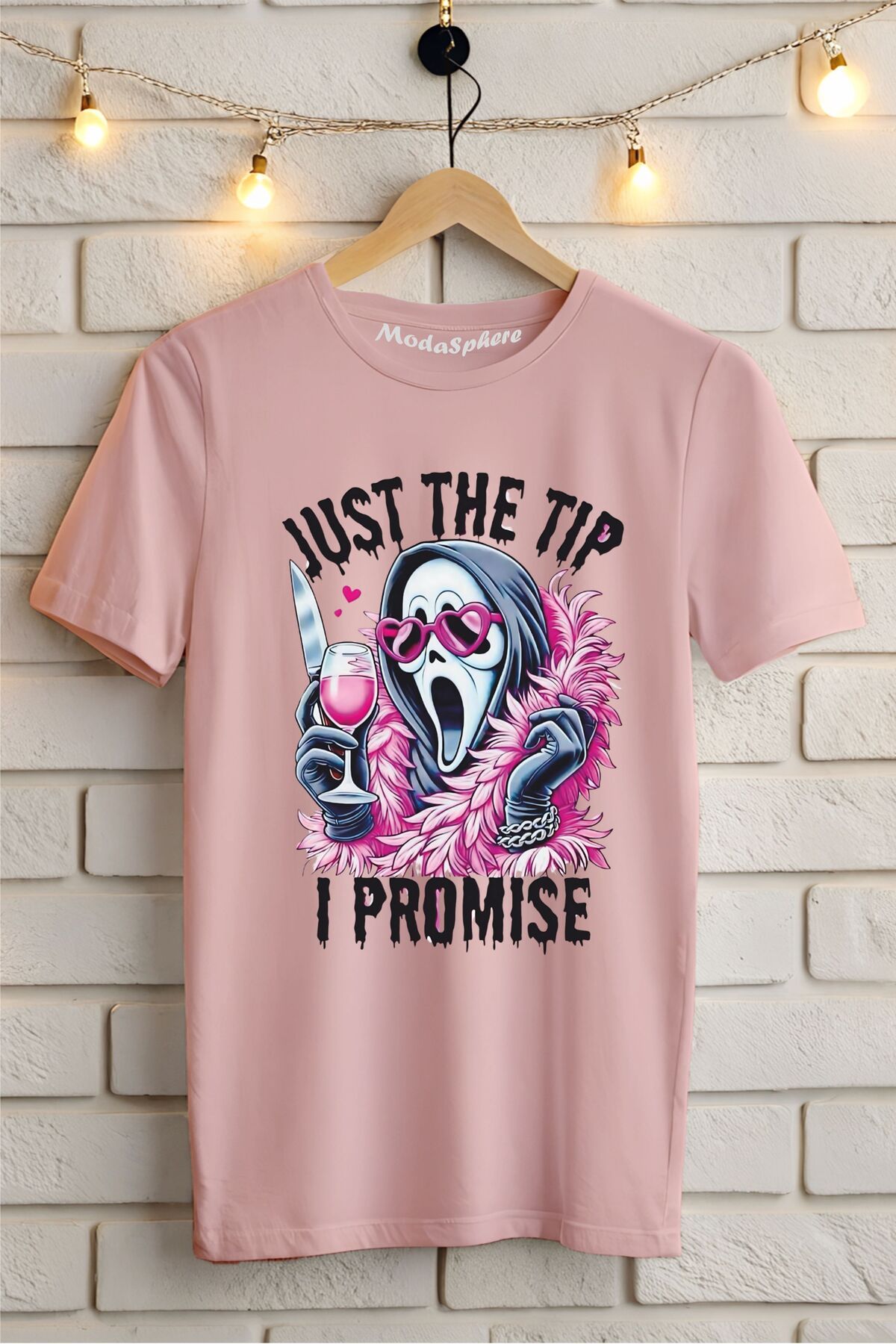 ModaSphere JUST THE TIP Baskılı Unisex Oversize Tişört