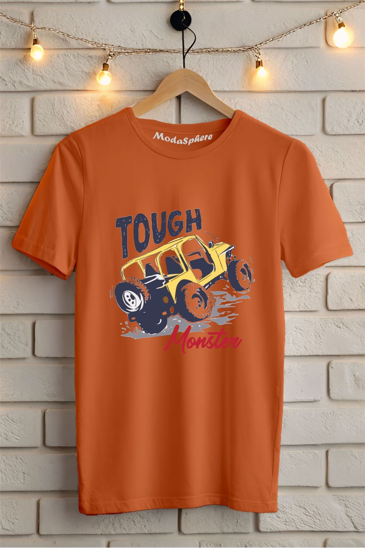ModaSphere TOUGH MONSTER Baskılı Unisex Oversize Tişört