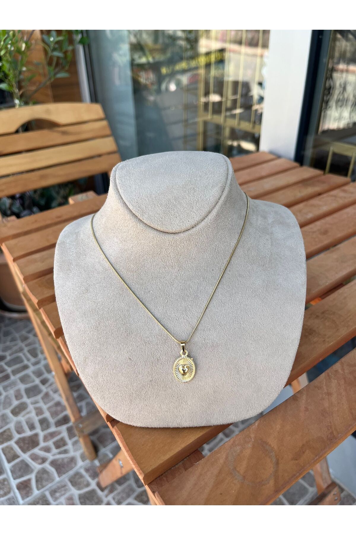 Doras Shine Favori Çelik Kalp Desenli Kolye