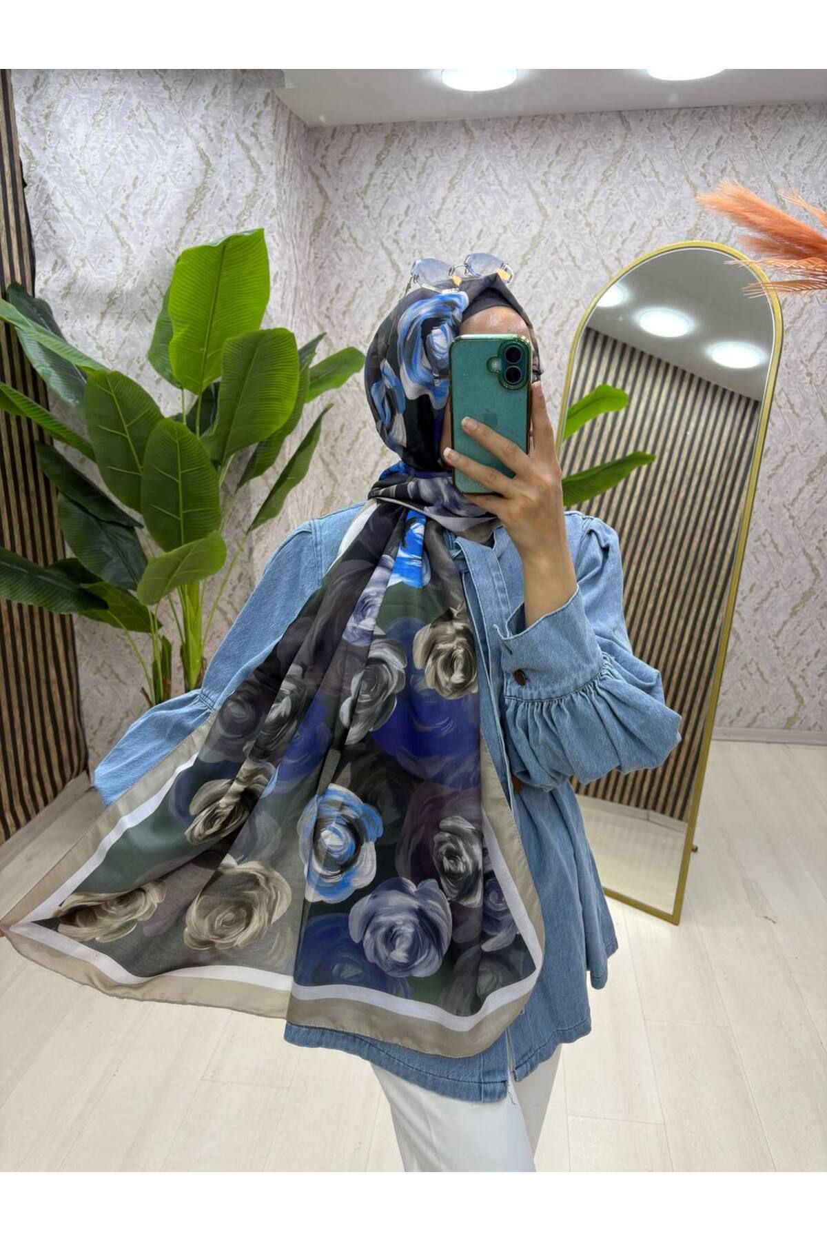 İSTANBULSTYLEMODA ÇİÇEK DESENLİ SOFT ŞAL 180x65