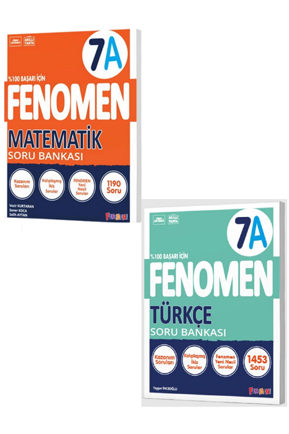 Evrensel İletişim Yayınları 7.Sınıf Fenomen 7A Matematik Soru Bankası + 7.Sınıf Fenomen 7A Türkçe Soru Bankası / 2 KİTAP