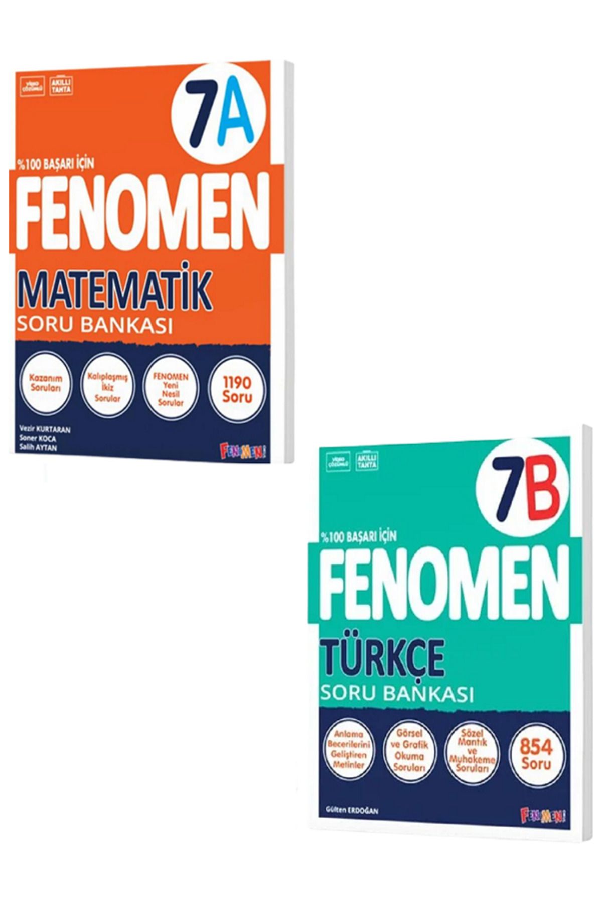 Evrensel İletişim Yayınları 7.Sınıf Fenomen 7A Matematik Soru Bankası + 7.Sınıf Fenomen 7B Türkçe Soru Bankası / 2 KİTAP