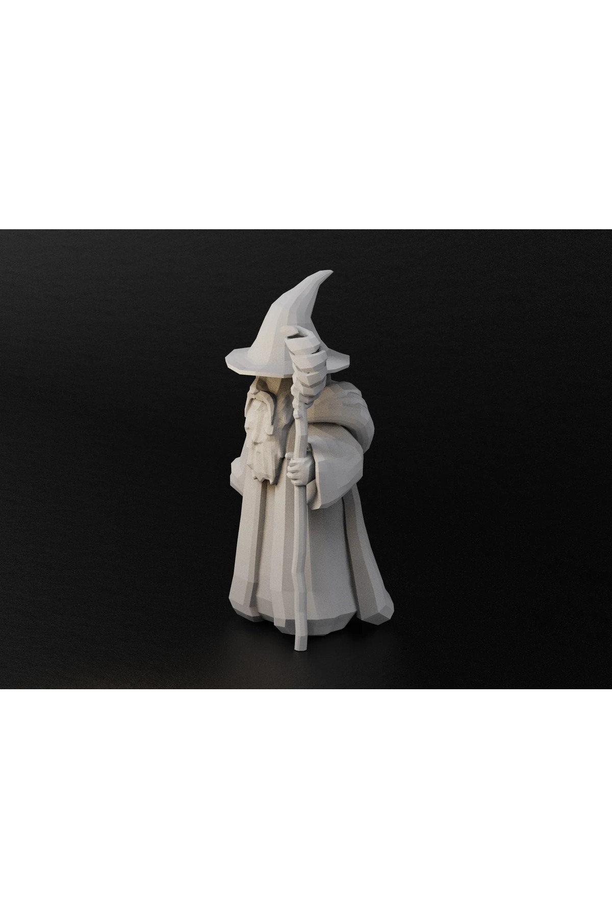 Herr der Ringe Gandalf Low Poly Figur 8 cm Minimalistische Figur aus der Mittelerde-Sammlung