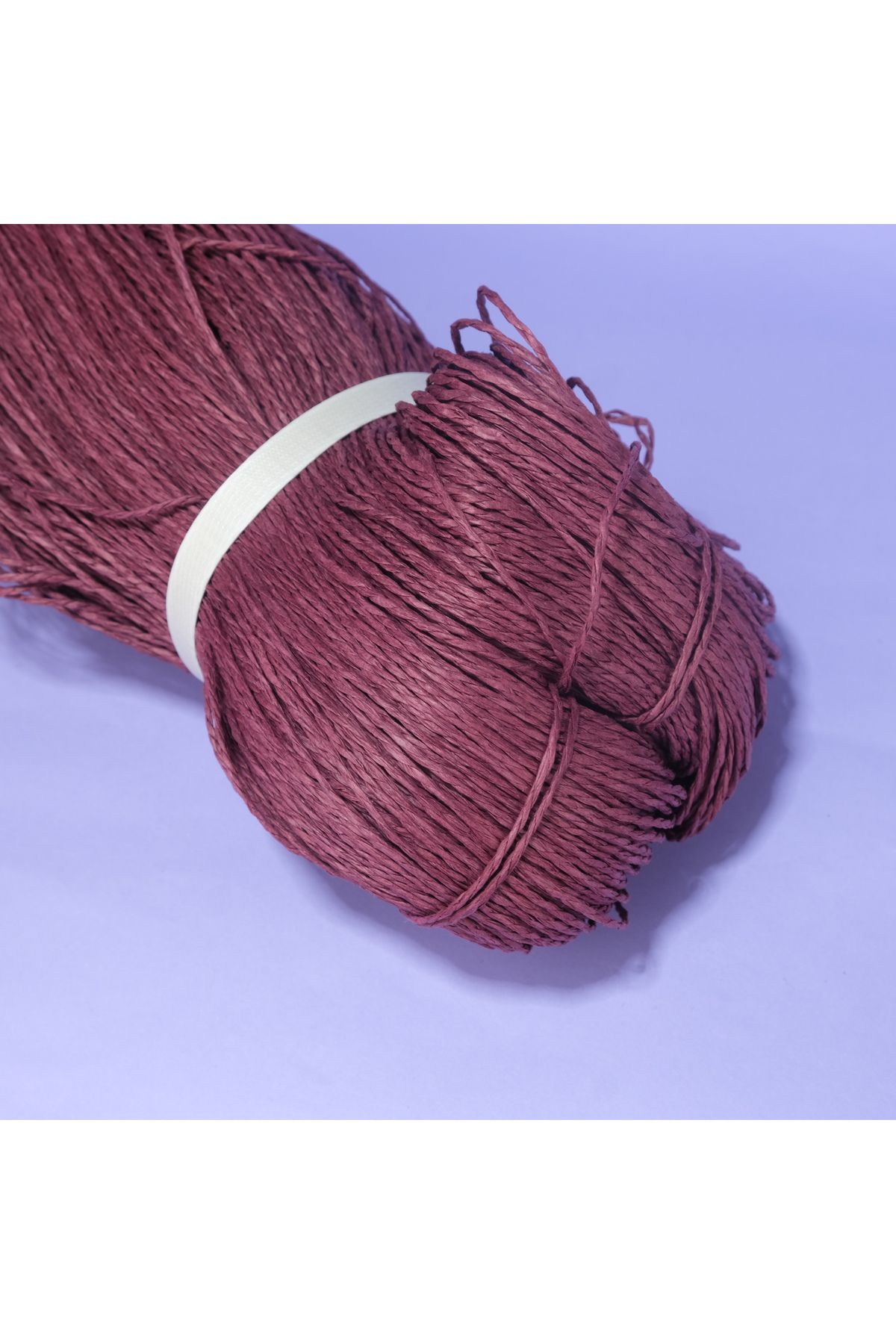 Prestij Boncuk Çile Kağıt İp Çanta ve Hobi El Örgü İpi G72 Vişne Çürüğü 400-500 gr
