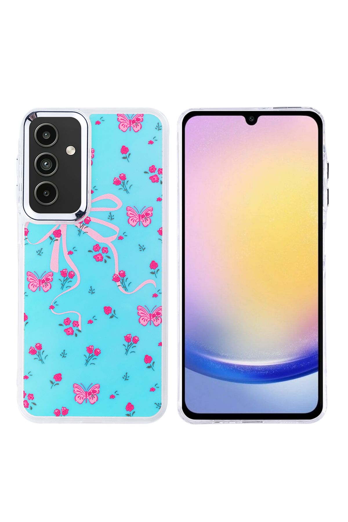 Teleplus Samsung Galaxy A25 Kılıf Hadra Lüx Desenli Kapak