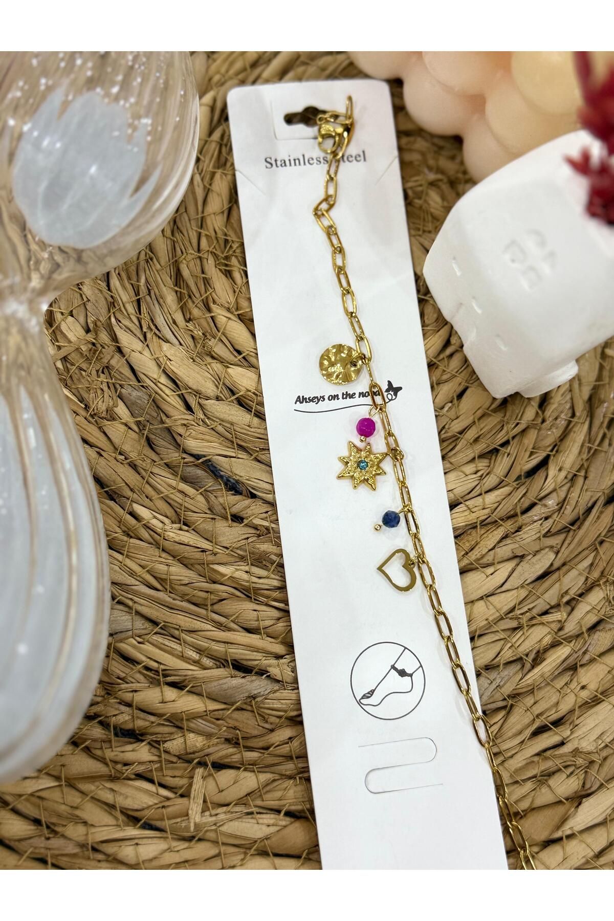 MODA TT Gold geometrik şekilli halhal