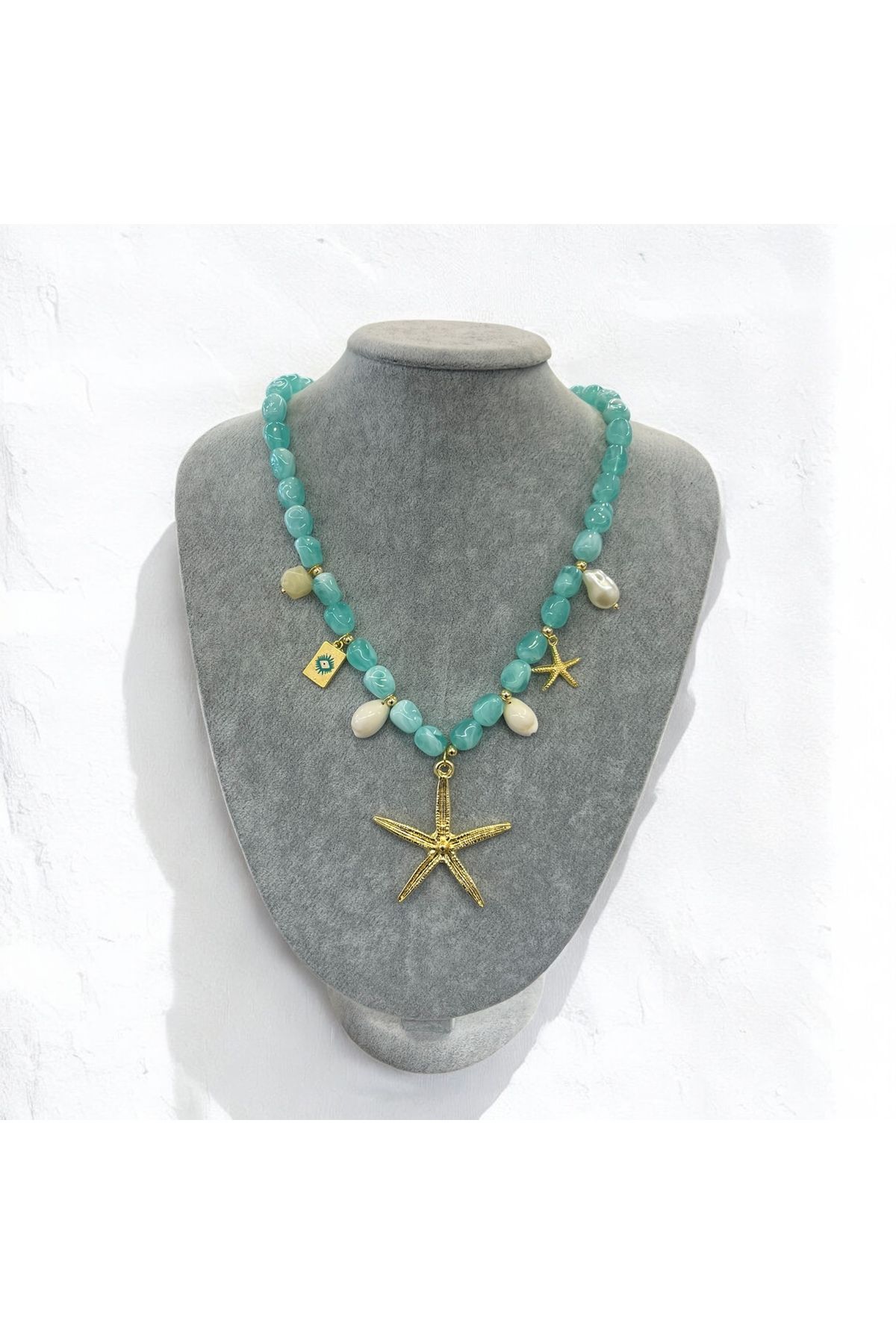 Esdem Accessories Yazlık Deniz Yıldızlı akrilik kolye