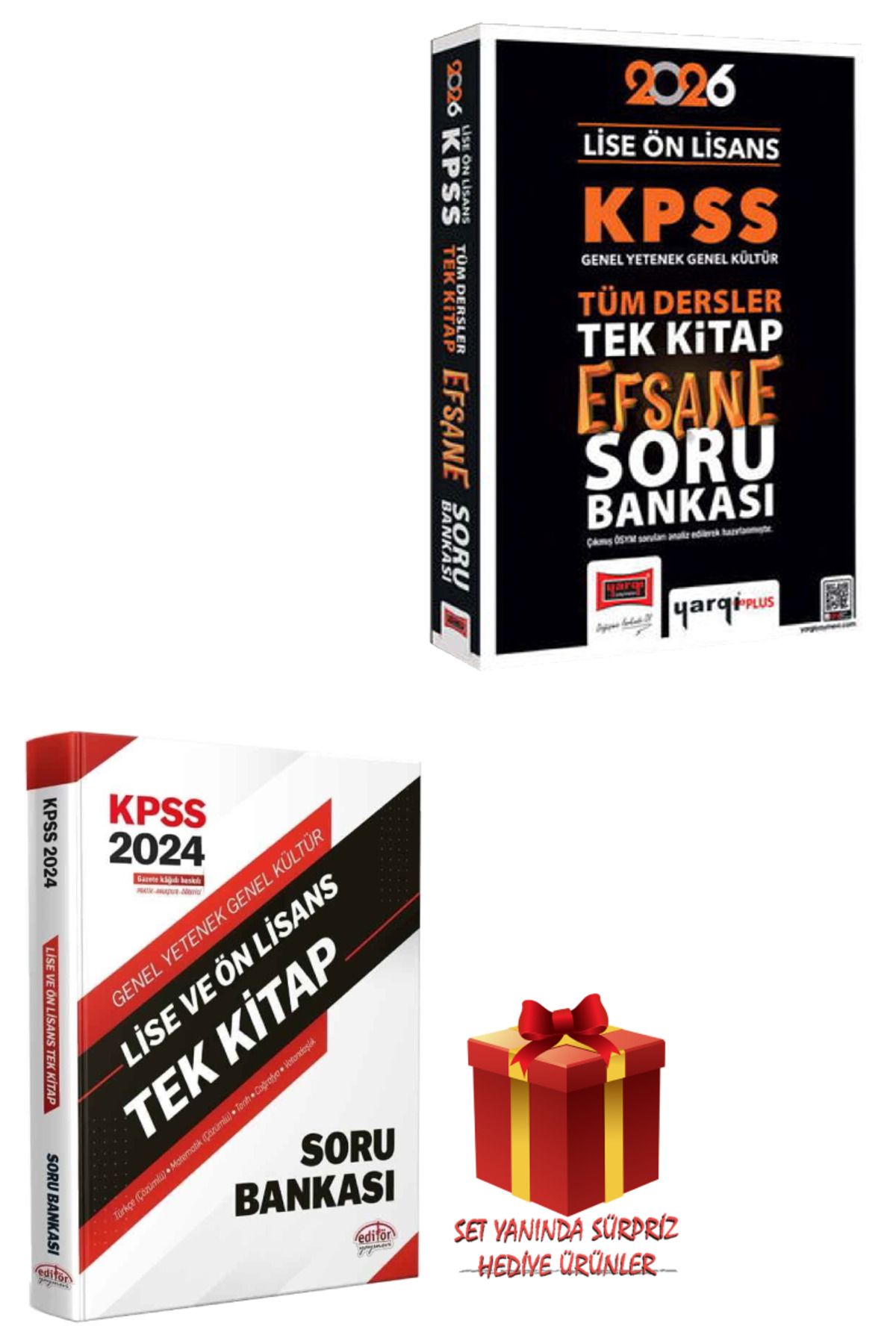 Yargı Yayınları 2026 KPSS Lise-Ön Lisans GY-GK Tüm Dersler Tek Kitap Efsane Soru Bankası Seti+Hediye