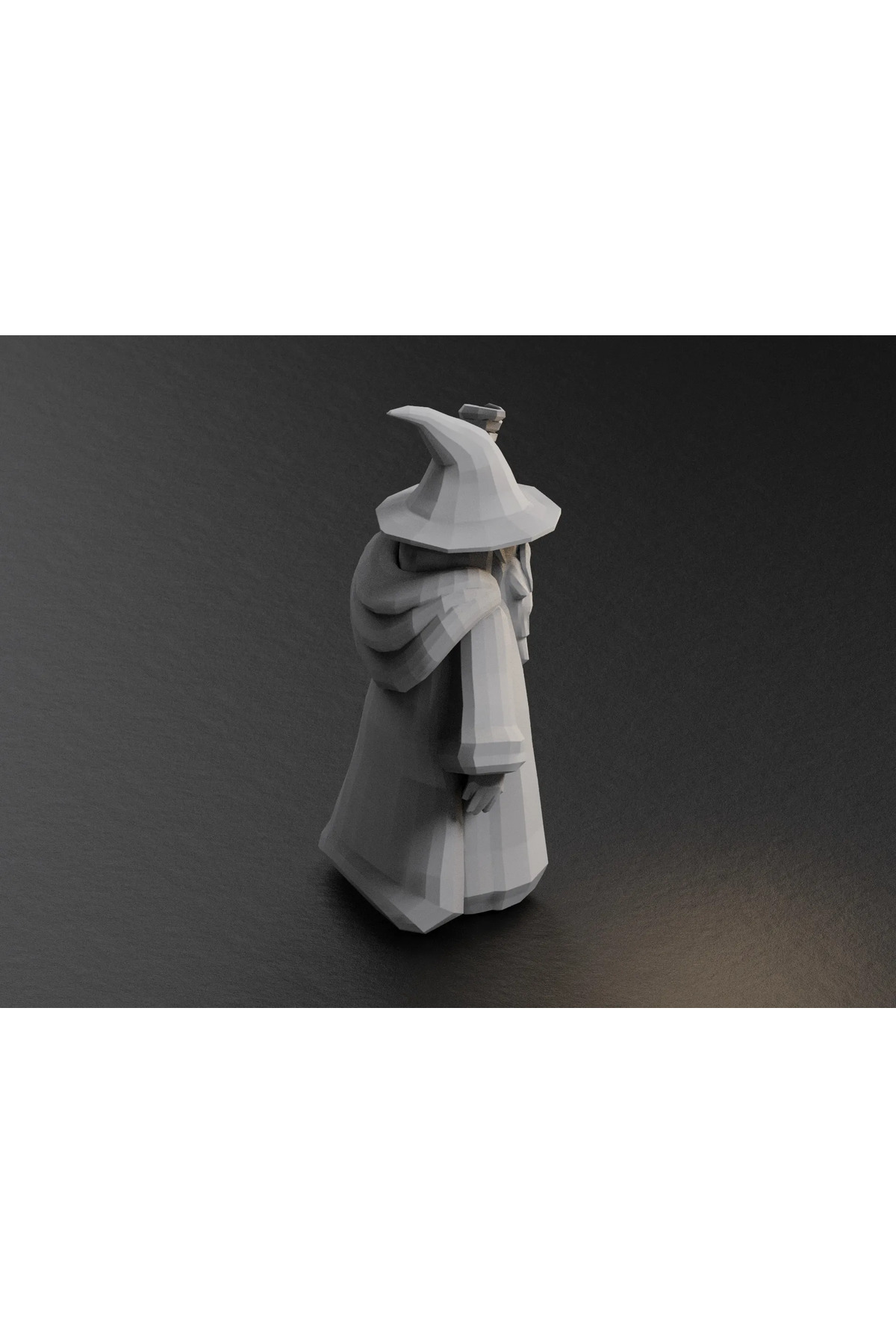 Herr der Ringe Gandalf Low Poly Figur 8 cm Minimalistische Figur aus der Mittelerde-Sammlung