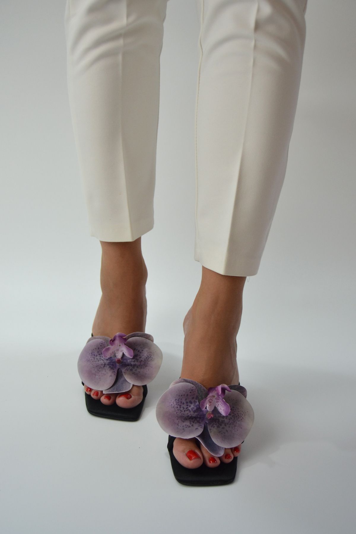 CARNASTORE FLORAL Kadın Orkide Şık Topuklu Ayakkabı