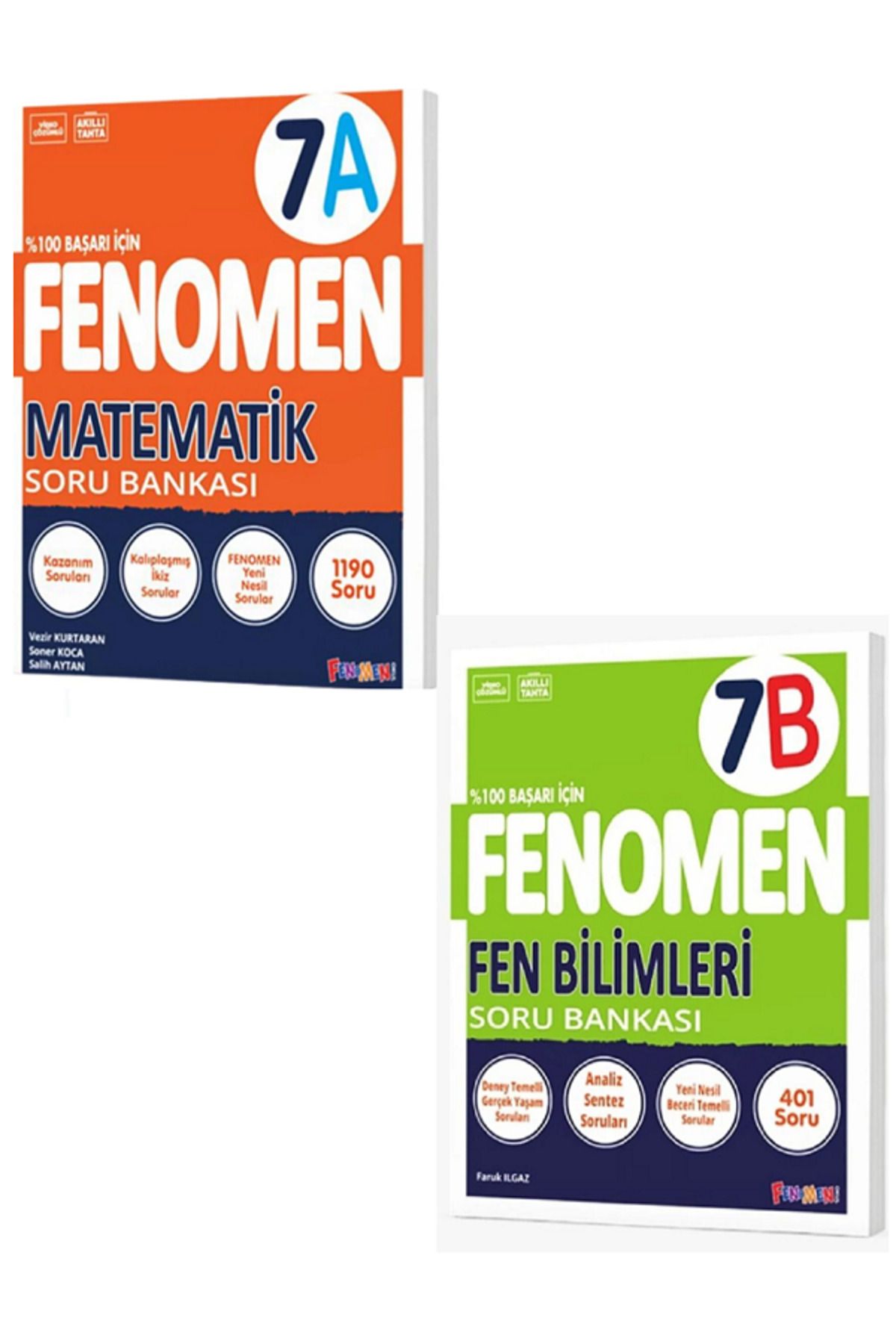 Evrensel İletişim Yayınları 7.Sınıf Fenomen 7A Matematik Soru Bankası + 7.Sınıf Fenomen 7B Fen Bilimleri Soru Bankası / 2 KİTAP