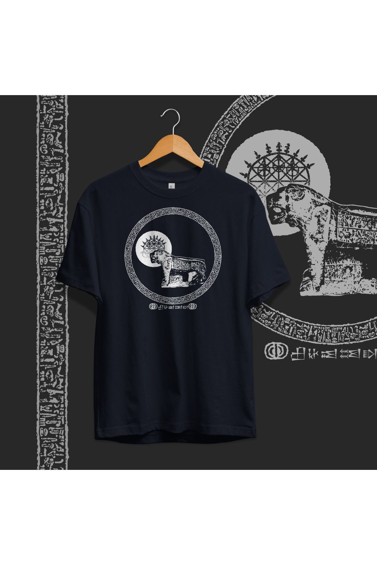 Hystoric Wear Hitit Aslanı Baskılı Basic Tişört