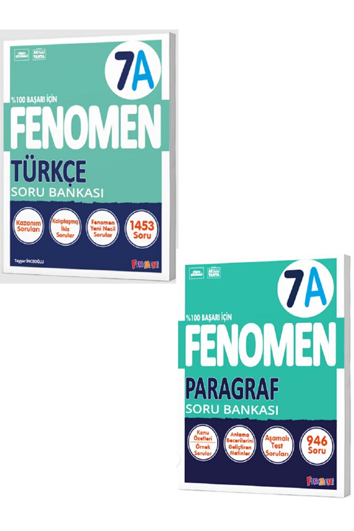 Evrensel İletişim Yayınları 7.Sınıf Fenomen 7A Türkçe Soru Bankası + 7.Sınıf Fenomen 7A Paragraf Soru Bankası / 2 KİTAP SET