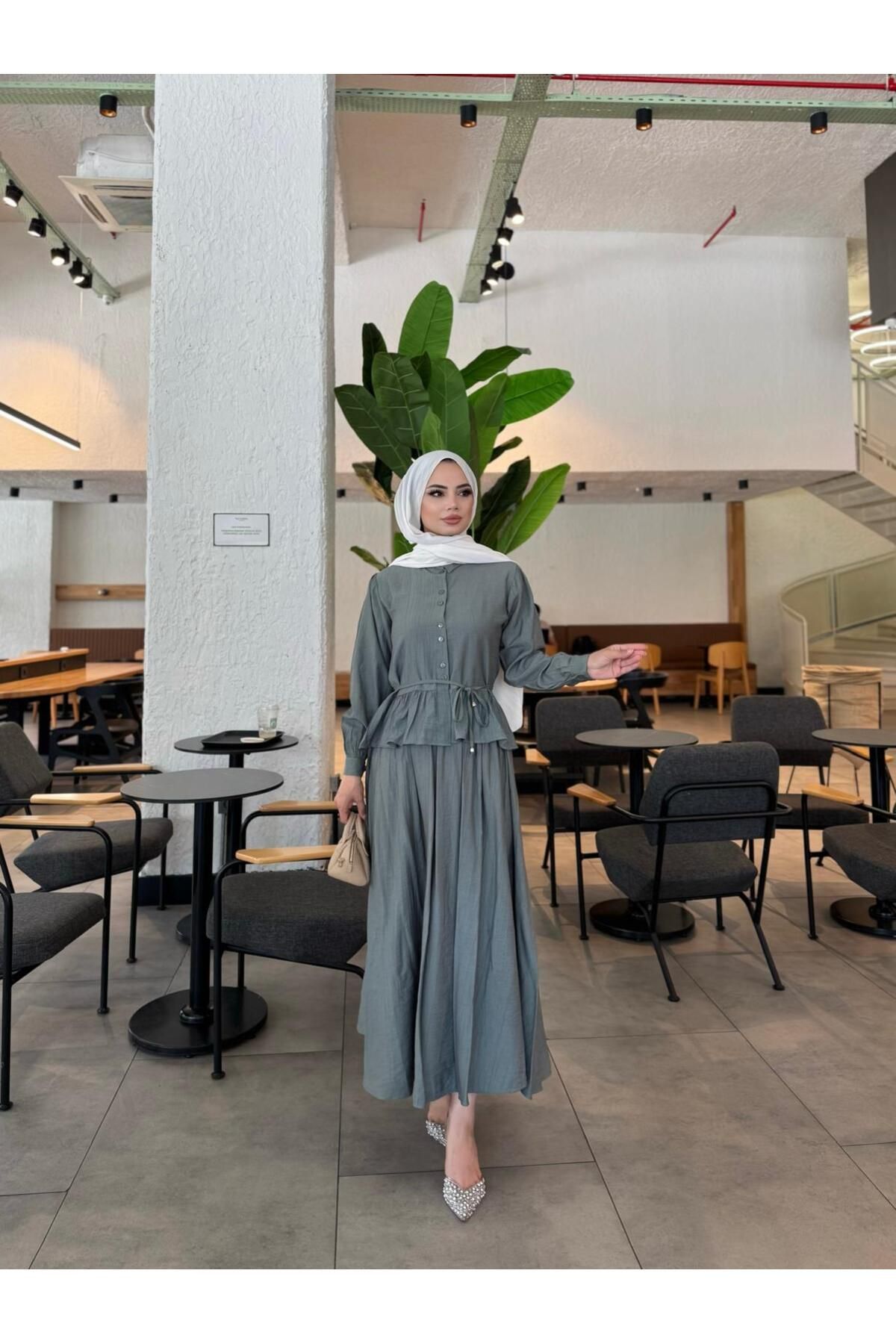 butik hira Etekli Gömlek Takım