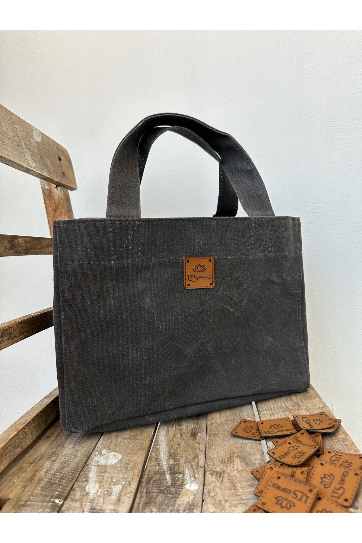 LTS bag mumlu kanvas midi keten çanta