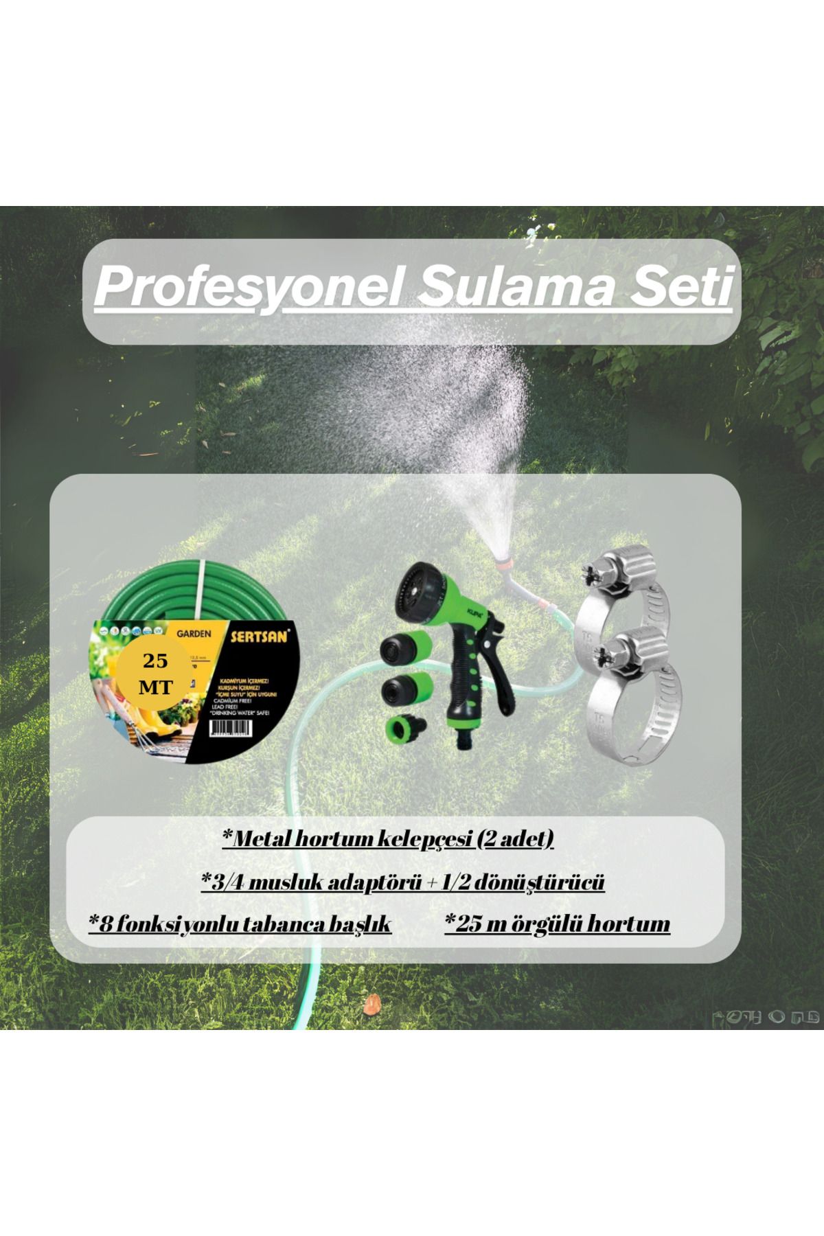 Sertsan Profesyonel Sulama Seti (Geniş Bahçeler İçin)