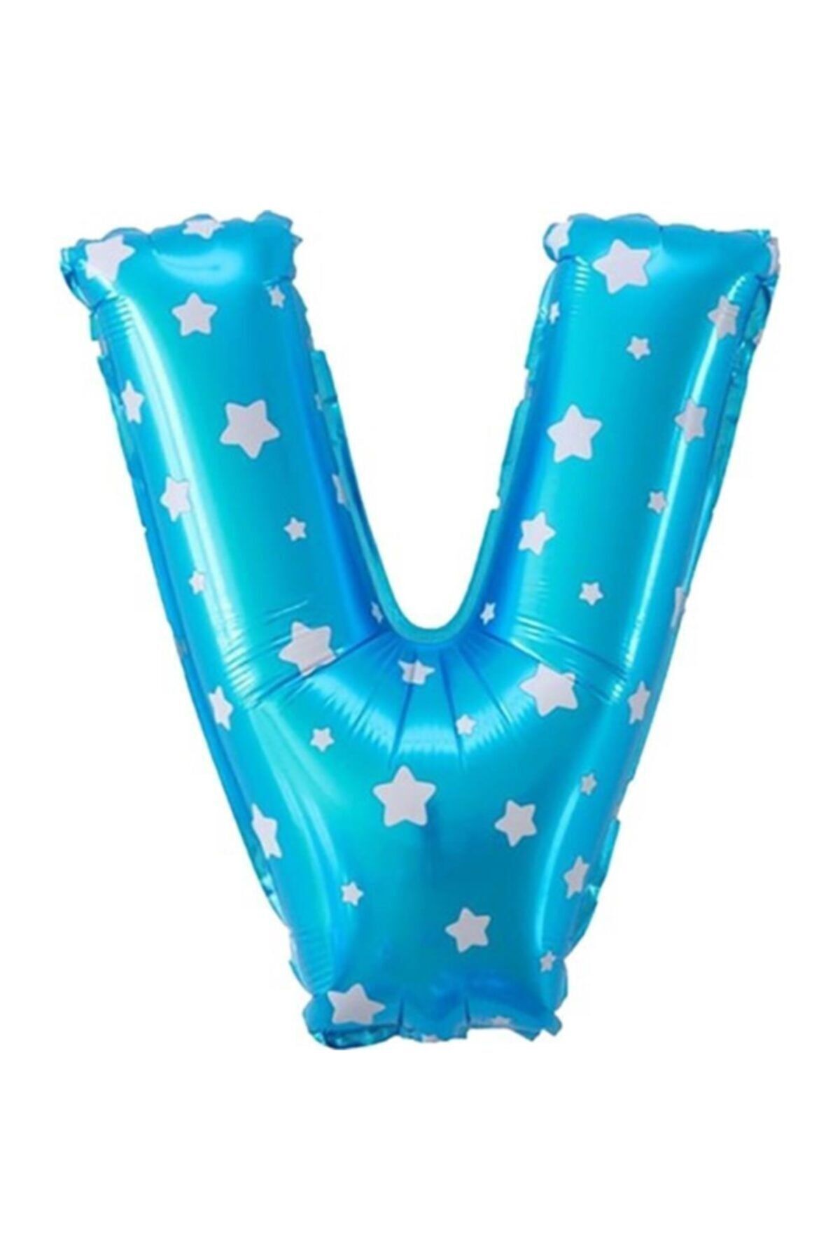 EA HOME V Harfi Mavi Renk 16 Inc 40 Cm Balon Parti Malzemesi