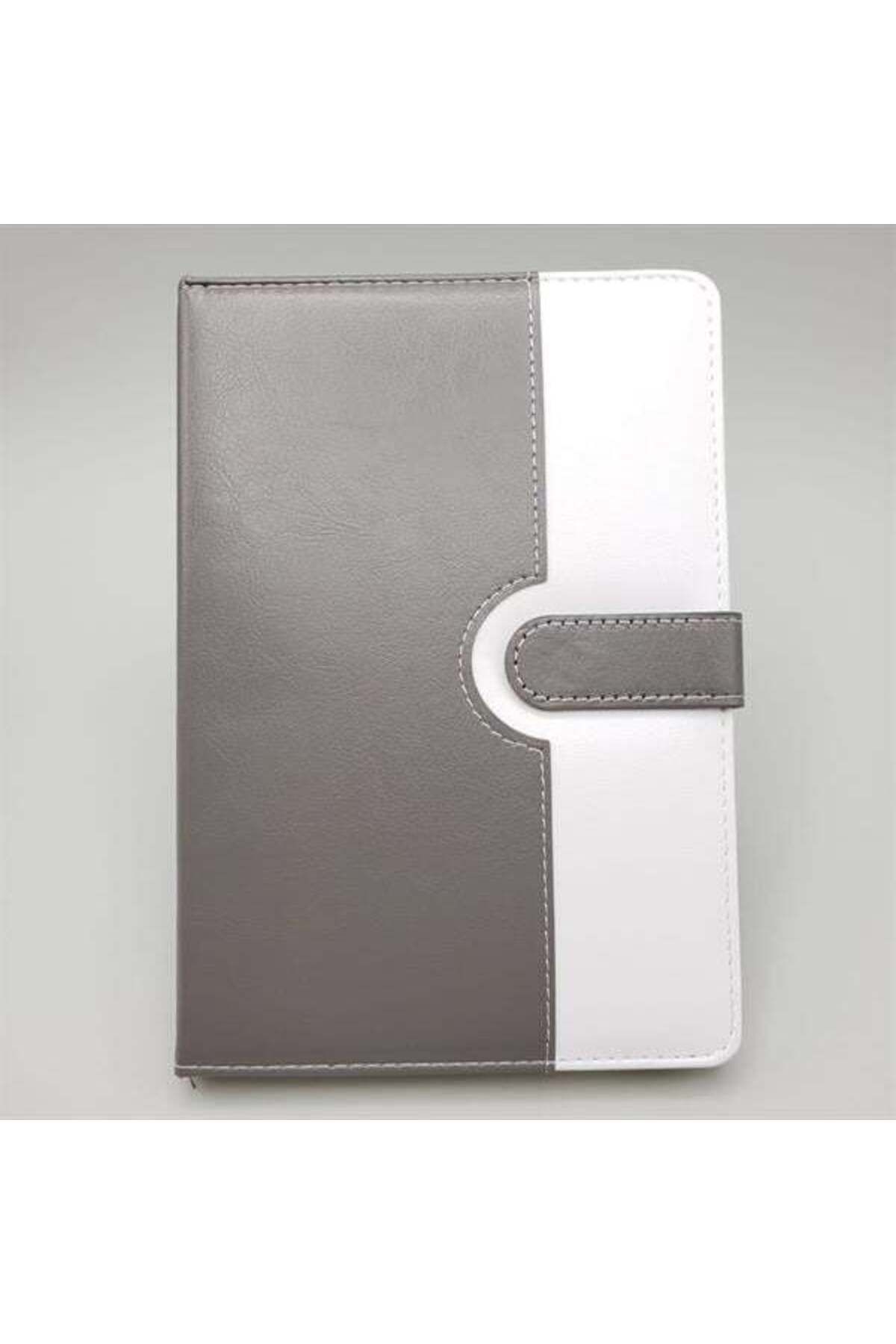 Vemora Tarihsiz Ajanda Defter Beyaz Gri Renk