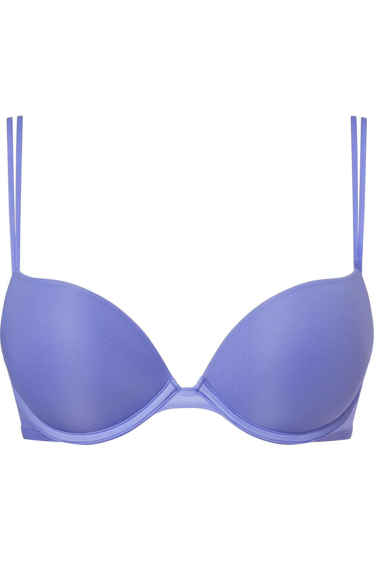 Calvin Klein PUSH UP PLUNGE Kadın Mavi Sütyen