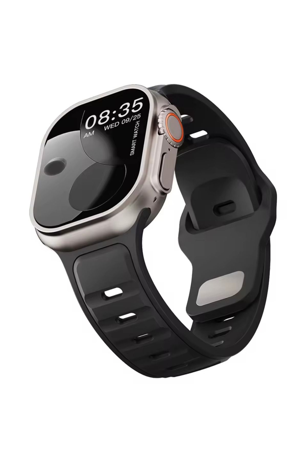 Alstrap Apple Watch 10 46mm 9/8/7 (45mm) 6/SE/5/4 (44mm) 3 ve öncesi (42mm) Spor Silikon Kordon Kayış