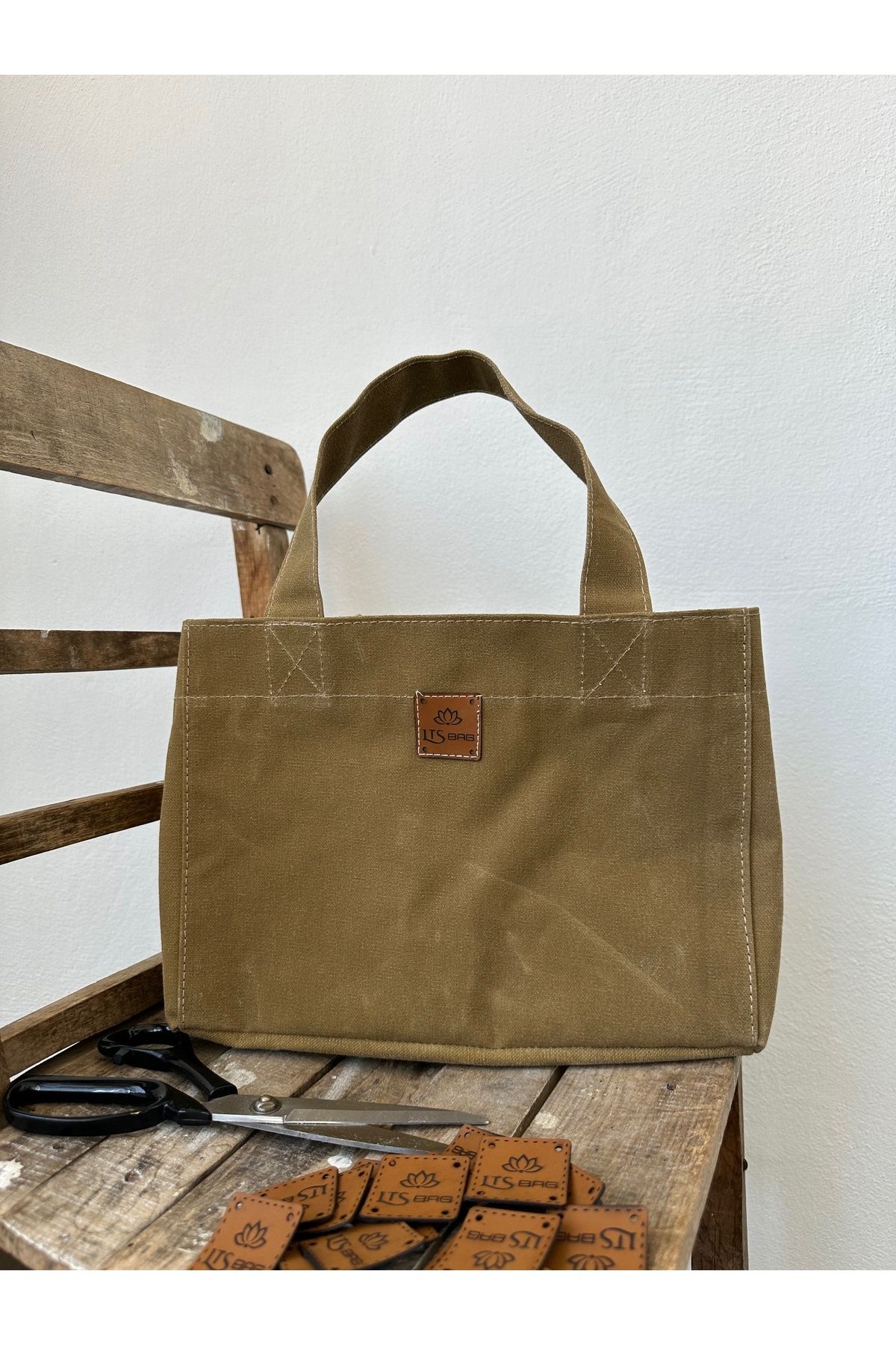 LTS bag mumlu kanvas midi keten çanta