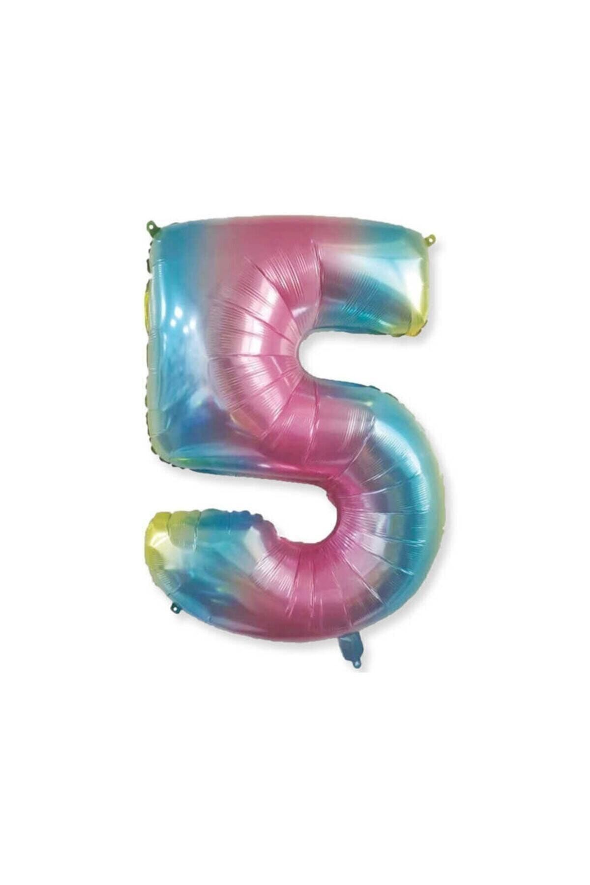EA HOME 74 Cm 5 Yaş Dev Boy Renkli Gökkuşağı Balon Unıcorn