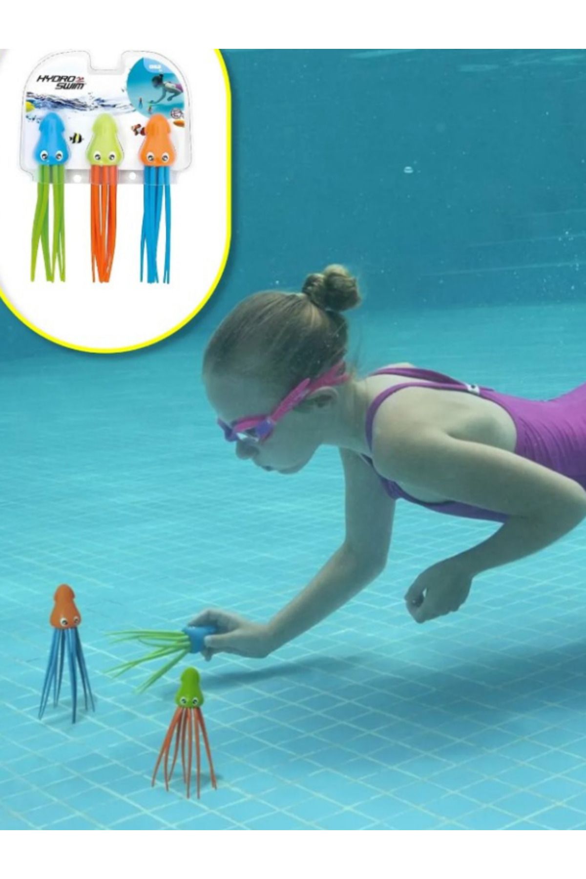 Muhcu Home Speedy Squid Dive Toys Deniz Havuz 3 lü Dalış Oyuncağı ( 3 'Lü Set )